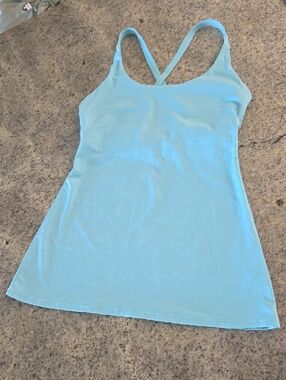 Montiel Active All Day Light Blue Crossback Tank